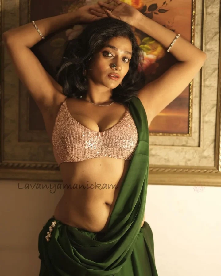 Lavanya Manickam Sexy and Hot Pics in Saree